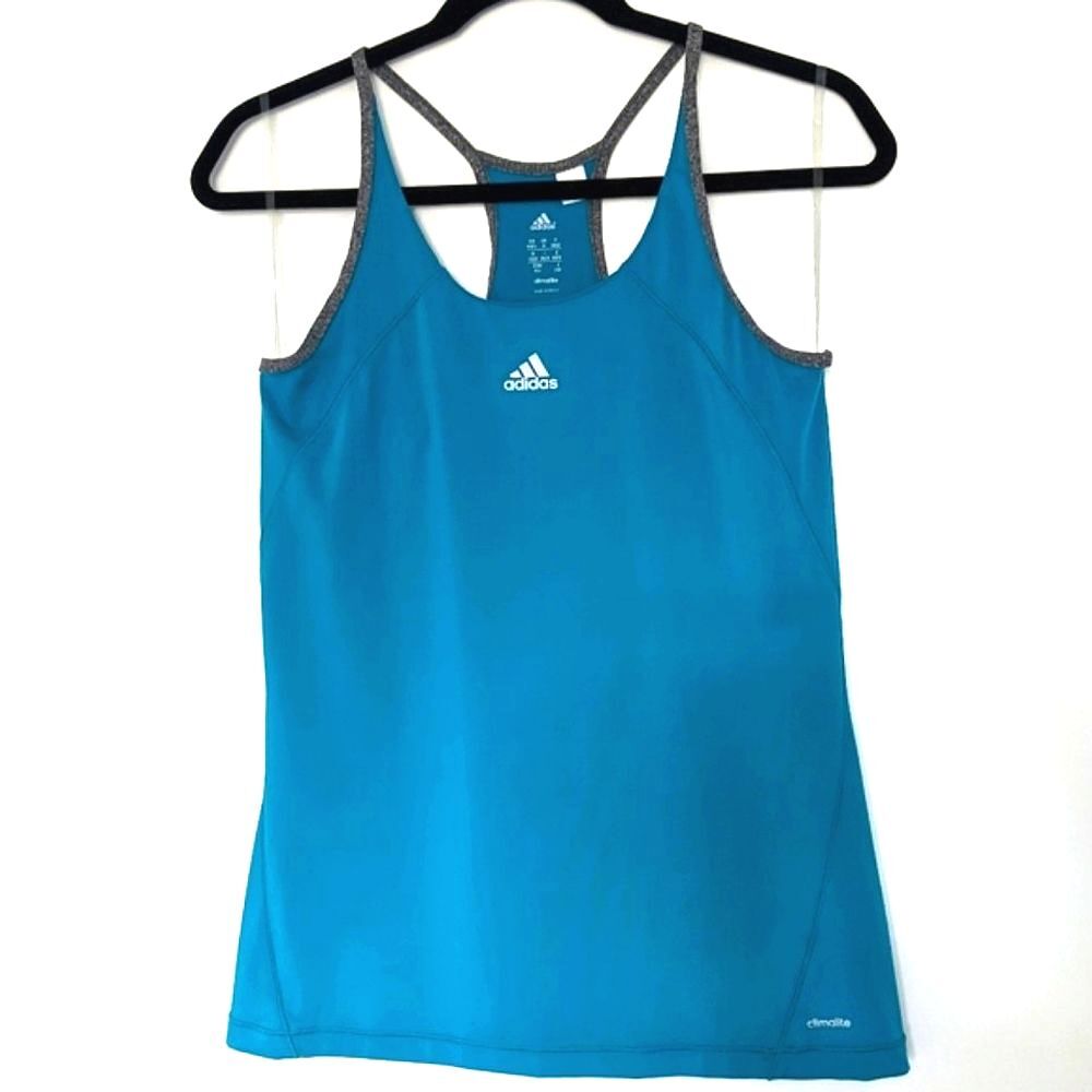 ADIDAS Racer Back Workout Exercise Moisture Wicking Two Toned Tank Top size M